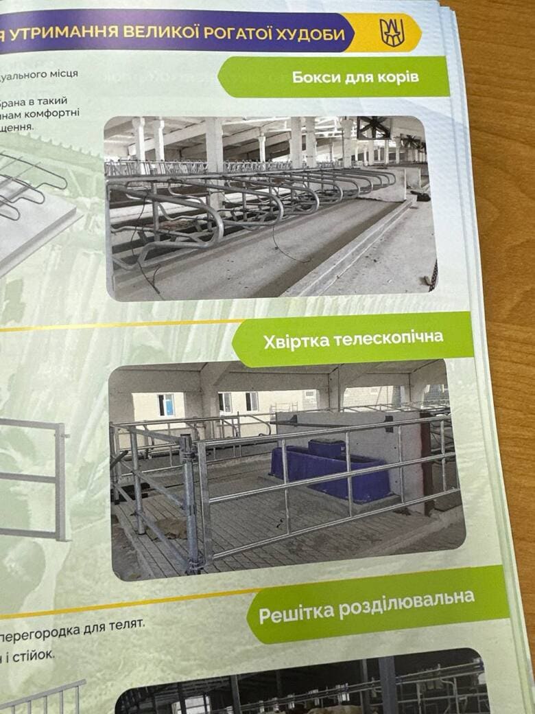 Обладнання для утримання великої рогатої худоби